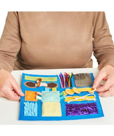 Fidget Blanket for Dementia | Calming & Comforting Dementia Activities for Seniors | Dementia Products for Elderly | Sensory Blanket | Helps with Alzheimer s Dementia Asperger s Autism Anxiety