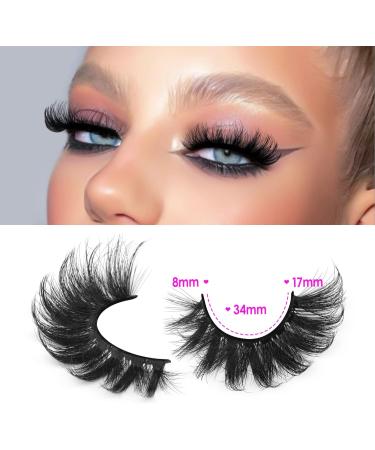 JIMIRE Cat Eye Lashes Faux Mink Eyelashes Fluffy 18MM Volume Mink Lashes Natura Look Like Eyelash Extensions Wispy Full False Eyelashes Strip Lashes 7 Pairs Pack G - Buy Online on GoSupps.com