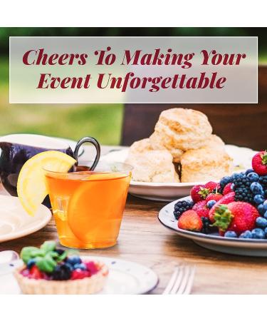 5 oz Clear Plastic Cups - 100 Pack | Hard Disposable Cups for Wine, Cocktails, and Parties | Bulk Wedding Tumblers - 100 ct - Buy Online on GoSupps.com