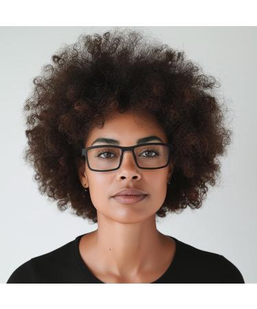 Buy Stylish London Mole Glasses | Unisex Rectangular Reading Glasses with Feder Hinges | Eco-Friendly Recycled Matt Black 1.5x - Buy Online on GoSupps.com