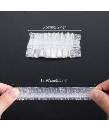OIIKI Disposable Ear Covers 300pcs - Waterproof Plastic Ear Protectors for Shower, Hair Dye, Spa - Clear, Fits 2.2-5.5inch - Buy Online on GoSupps.com