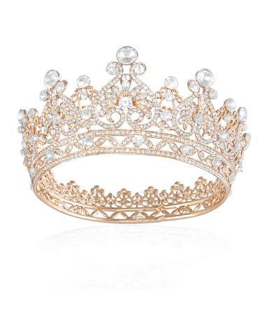 Joypea Crown Women Girls Rhinestone Womens Vintage Tiara Queens Birthday Pageant Costume Crown Bridal Crowns for Wedding Halloween