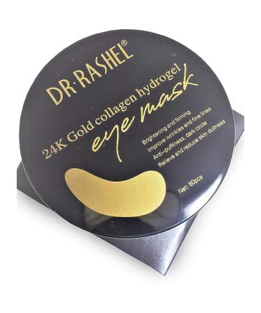 Dr Rashel 24k Gold Collagen Hydrogel Eye Mask - 60 Pcs | Targets Wrinkles, Puffiness, Dark Circles - Buy Online on GoSupps.com