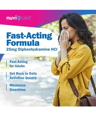 Allergy Relief Softgels Dye-Free Diphenhydramine 25mg Antihistamine Meds for Runny Nose Sneezing Itchy Eyes & Throat Compare to LiquiGels Allergy Medicine for Adults (60 Count) 60 Count (Pack of 1) - Buy Online on GoSupps.com