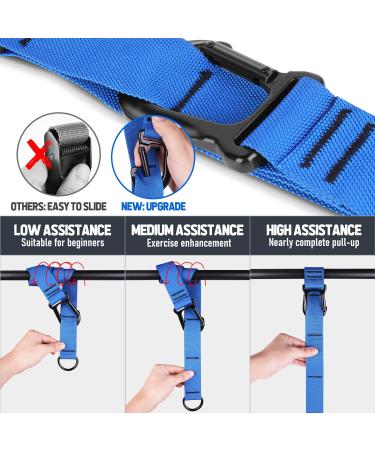 Heavy Duty Pull Up Assistance Bands | Adjustable Weight/Size with Fabric Feet Mats | Upgrade Your Strength Training - Buy Online on GoSupps.com