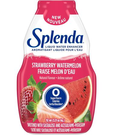 SPLENDA Liquid Water Enhancer Drops Strawberry Watermelon Flavor Sugar Free Concentrated Drink Mix 92mL Bottle (Pack of 2) Strawberry Watermelon 92 ml (Pack of 2) - Buy Online on GoSupps.com