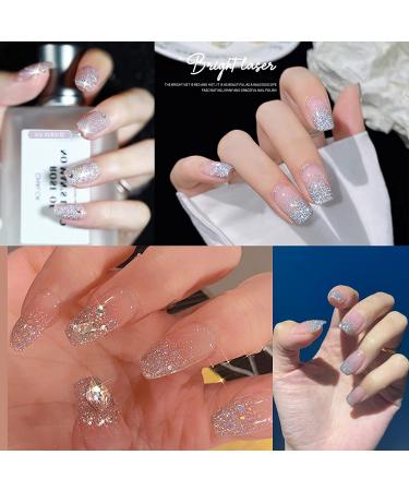 Skexiod Glitter Gel Nail Polish 15ml Holographic Soak Off UV LED Nail Polish - B105 - Buy Online on GoSupps.com