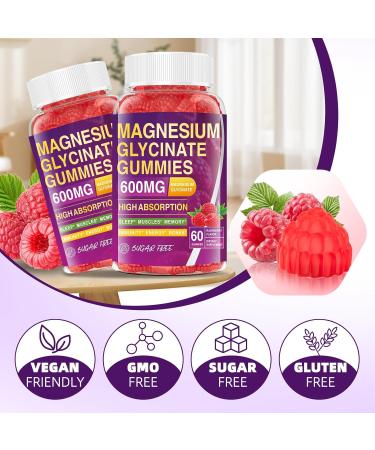 Magnesium Glycinate Gummies 600mg High Absorption Chewable Magnesium Supplement for Adults Potassium Gummies with Vitamin D B6 CoQ10 for Relaxation Sleep & Mood Support 60 Count - Buy Online on GoSupps.com