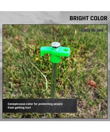10pc Galvanized Metal Tent Stakes with Wooden Handle Rubber Mallet - Heavy Duty Camping Accessories - Buy Online on GoSupps.com