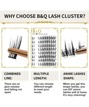 72 Cluster Lashes D Curl | Natural Fluffy Lash Extensions DIY | UK-FD-B51-D-MIX - Buy Online on GoSupps.com