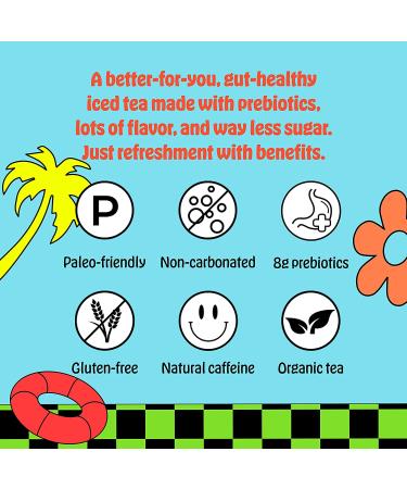 Halfday Prebiotic Iced Tea Variety 12-Pack - Nostalgic Flavor, Low Sugar, Incredible Taste - Paleo & Gluten Free Gut Health Drinks - Lightly Sweetened Healthy Canned Tea - 12 fl oz - Buy Online on GoSupps.com