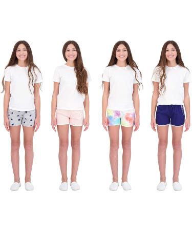 Star Ride Sweet Butterfly 4PK Girls Athletic Dolphin Yoga Shorts Navy Grey Pink Tie Dye 7-8 - Buy Online on GoSupps.com