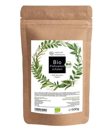 Organic flea seed shells - Premium quality: laboratory test 99+% purity certified organic.Vegan.Low carb.Filler -rich.Gluten free.Without additives.Sustainably grown - 500g bag - Buy Online on GoSupps.com