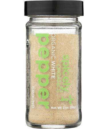 Spicely, Pepper White Ground Organic, 2 Ounce