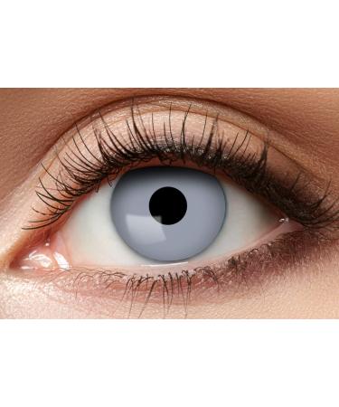 Balinco contact lenses colored without strength motif lenses eye lenses costume accessories for cosplay Halloween carnival carnival dia los muertos party festival rave (solid gray)