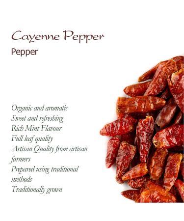 Organic Whole Cayenne Pepper Spice - Spicy Red Pepper - 100g (3.5 oz) - Buy Online on GoSupps.com