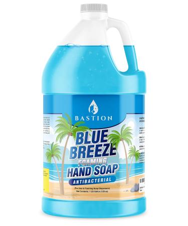 Blue Breeze Foaming Antimicrobial Hand Soap Refill 1 Gallon (128 oz) Refreshing Clean Scent Bulk Hand Wash-Made In The USA by Bastion Blue Breeze 128 Fl Oz (Pack of 1)