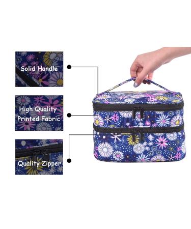 ZFZGFRCS Nail Polish Organizer - Double-layer Storage Bag for 30 Bottles, Flower Design, Portable Carrying Case with Handle - Buy Online on GoSupps.com