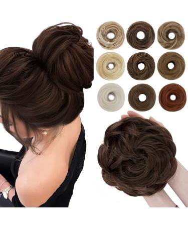 Sego hair part with rubber band large dutt hair parts hair tie with hair hair extension ponytail braid hair bun for women (55 g) chocolate brown - Buy Online on GoSupps.com