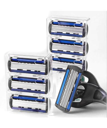 24 Stainless Steel 6 Blade Shaving Razor for Men - Replaceable Blades 2 Non-slip Handles Disposable & Reusable Manual Safety Razor - Buy Online on GoSupps.com