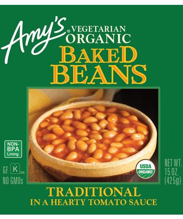 Amy's Baked Beans - Organic, Gluten-Free, Vegetarian, Traditional - 15.4 oz - Buy Online on GoSupps.com