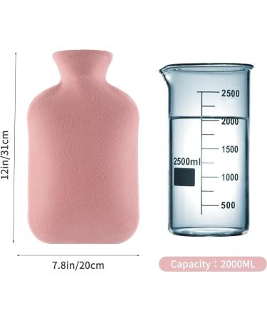 Samply 2L Hot Water Bottle with Soft Cover for Neck & Shoulder Pain Relief - Hot/Cold Therapy Hand & Feet Warmer in Pink/Light Pink - Buy Online on GoSupps.com