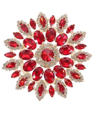 EXCEART Diy Rhinestone Decor Banner for Coat Clothing Garment Patches Accessories Bottom Hat Creative Red 1X10.8X10.8CM