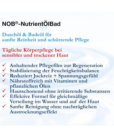 DLINE Nob-NutrienLadbad Bater l | 200ml Lipid-Rich Oil Bath Additive | Wellness for Dry Skin with Panthenol & Natural Oils - Buy Online on GoSupps.com