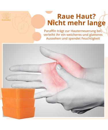 Kosmetex Peach Paraffin Bath for Hands & Feet - 2x 500ml Heating Wax Treatment - Paraffin Wax Spa - Ideal for Home Wax Warmers - Buy Online on GoSupps.com