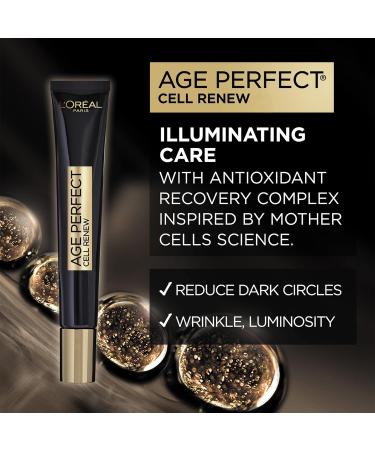 L'Oreal Paris Cell Renew Eye Cream - Age Perfect Anti-Oxidant Recovery for Dark Circles & Under Eye Bags | 15 ml | International Shipping Available - Buy Online on GoSupps.com