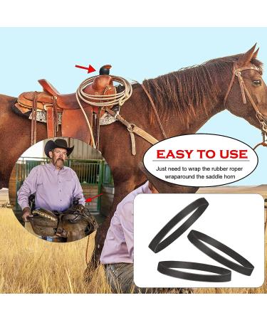 Plorbach 20 Pcs Dally Wrap - Anti-Skid & Wear-Resistant Horse Rubber Roper - Saddle Horn Wrap (Black) - Buy Online on GoSupps.com
