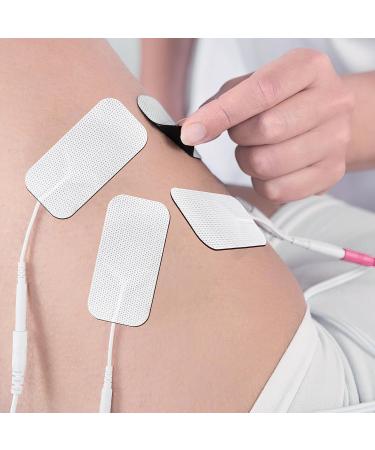 UNISOPH TENS Electrode Pads 40 pcs - Reusable Self Adhesive TENS Machine Pads for Muscle and Joint Pain Relief - 40x80mm - Compatible with Most TENS Machines - Buy Online on GoSupps.com