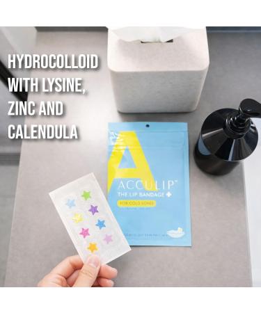 Acculip Cold Sore Patch Lysine Cold Sore Treatment for Lips Lysine Lip Balm Alternative for Soothing Relief Medicated Fever Blister Patch L-lysine Zinc and Calendula Star Theme Design - Buy Online on GoSupps.com