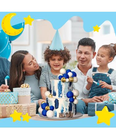 32 PCS Ball Cake Picks Colorful Ball Shaped Cake Topper Pearl Balls Cupcake Cake Insert Topper for Birthday Party Wedding Decoration Supplies Glitter Blue Gold White - Buy Online on GoSupps.com