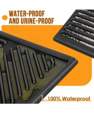 Eyein Waterproof Cat Litter Mat - 80x60cm Black - Urine Proof & Easy to Clean Litter Box Mat with Scatter Control - Non-Slip & Washable Kitty Litter Rug - Buy Online on GoSupps.com