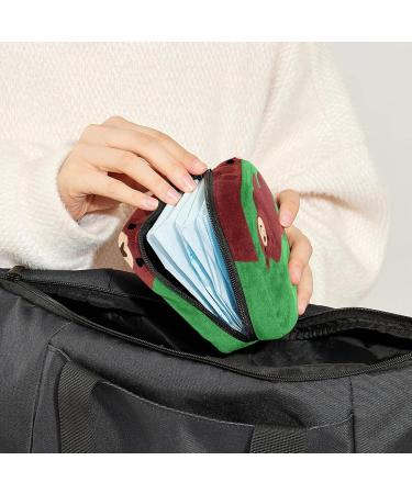 Anna Cowper Green Bear Sanitary Napkin Storage Bag - Menstrual Cup Pouch - Portable Period Bag for Women & Teen Girls | Multi-colored - 1Pcs - Buy Online on GoSupps.com