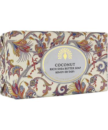 The English Soap Company Vintage Wrapped Shea Butter Soap Coconut 200g