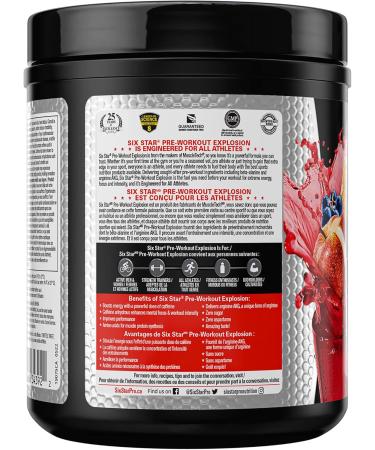 Pre Workout + Amino Plus Energy Six Star | Pre Workout Powder for Energy Focus and Intensity | BCAA Powder with Caffeine Workout Powder + Amino Plus Energy Fruit Punch 210 g (Pack of 1) - Buy Online on GoSupps.com