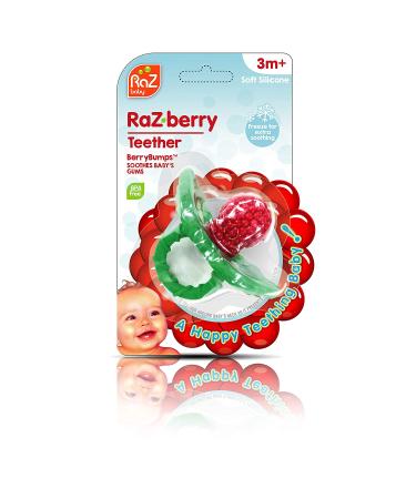 RaZbaby RaZberry Silicone Baby Teether Toy - Berrybumps for Soothing Sore Gums - BPA Free Teething Relief Pacifier - Hands Free Infant Teething Toy - Buy Online on GoSupps.com