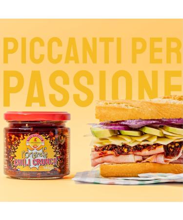  Tutto Calabria TuttoCalabria crispy spicy chili peppers 185g roasted Chili Crunch natural recipe without preservatives Ideal for burgers pasta vegetables and creative sauces - Buy Online on GoSupps.com