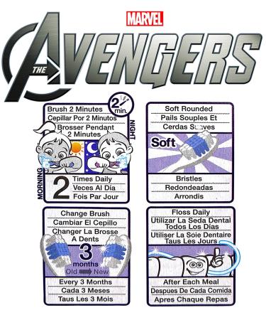 Firefly Marvel Avengers Superheroes Soft Bristle Toothbrush Set - 3 Count | Kids Friendly Design | Perfect Gifts for Boys & Girls | Style May Vary - Buy Online on GoSupps.com