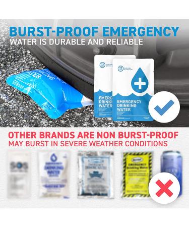 Made in USA Emergency Water Rations Packets - 12-Pack Survival Water Pouch by 72 HRS - Buy Online on GoSupps.com
