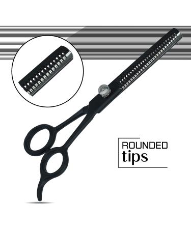Focus World Uk Professional Hairdressing Thinning Scissors 6.5 Inch Black 1 Count Thinning Scissor Black - Buy Online on GoSupps.com