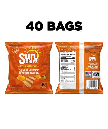 Buy Sunchips Multigrain Harvest Cheddar 1oz - Pack of 40 | Crunchy Snack Delights - Buy Online on GoSupps.com