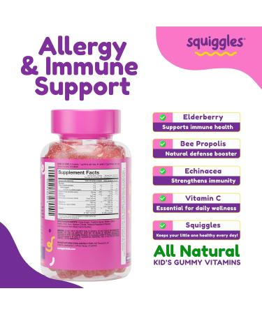 Squiggles Sniffle Berries Kids Herbal Defense Gummies - 100 ct with Elderberry  Bee Propolis & Echinacea - Buy Online on GoSupps.com