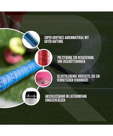 Raquex Hockey Stick Grip - Super Grippy Soft & Absorbent Black | International Shipping Available - Buy Online on GoSupps.com