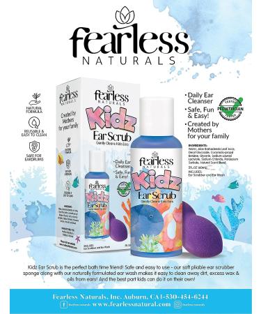 Kids Ear Scrub Daily Cleaner - Natural Ear Wax Removal for Kids & Adults - 2 Fl Oz - Buy Online on GoSupps.com