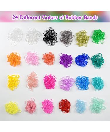 2000 Pcs Colorful Hair Rubber Bands with Organizer Box - Mini Elastic Hair Ties for Girls - 24 Colors - Ideal for Thin or Thick Hair - Buy Online on GoSupps.com