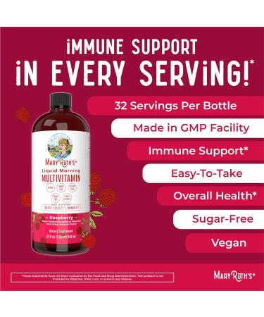 Liquid Multivitamin Raspberry & Liquid Multimineral Lemonade Bundle by Mary Ruth's | Vitamin A B C D3 E & Amino Acids | Immune & Energy Support | Sleep Support | Magnesium Calcium & MSM Supplement - Buy Online on GoSupps.com