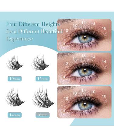 D Curl Wispy Eyelash Clusters 72 Pcs 10-16mm 0.07D DIY Lash Extensions | Lash Clusters Extensions - Buy Online on GoSupps.com